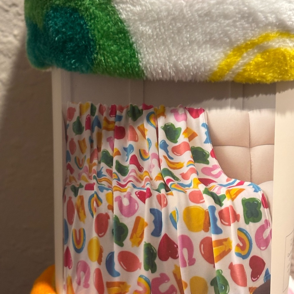 Colorful Patterned Plush Throw - Picture 4 of 7